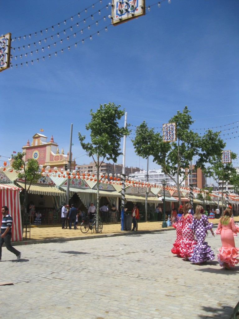 A row of casetas, not for public consumption