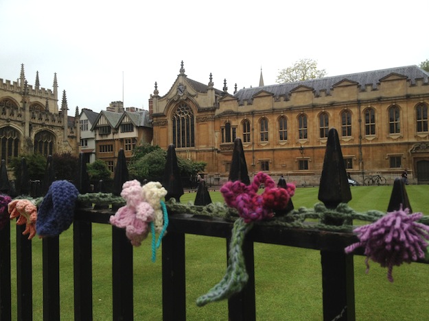 Knit Bombing at Radcliffe Square, Oxford